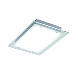 ET2 Lighting E22121-10 Contempra 2-Light 22 inch Ceiling Flush Mount, Brushed Aluminum with Clear/White