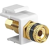IMAGE OF Cooper Wiring Devices 5506-5EBKA Snap-in Modular Binding Post Adapter with Black Insert, Almond