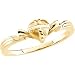 Genuine IceCarats Designer Jewelry Gift 14K Yellow Gold Gift Wrapped Heart Chastity Ring W/Box. Gift Wrapped Heart Chastity Ring W/Box In 14K Yellow Gold Size 8