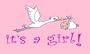 New 3x5 It's a Girl Flag 3 x 5 Newborn Baby Banner