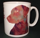 Review The Moneyman  / chocolate labrador DOG MUG