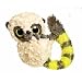 Aurora YooHoo & Friends 8" YELLOW BABY LEMUR PLUSH - "Giggles"