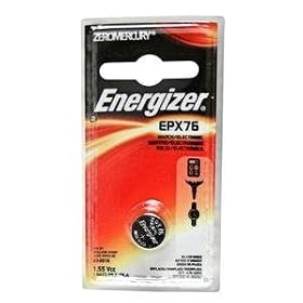 Energizer - -Eveready 11087 - Epx76 1.55 Volt Zero Mercury Button Cell Watch / Camera / Calculator / Medical / Photo Battery (Epx76Bpz)