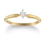 10k Yellow Gold Marquise Cut Solitaire Diamond Engagement Ring (1/10 ct, J-K Color, I2-I3 Clarity), Size 6