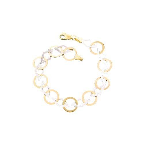 14K Two Tone Gold Lite Contempo Bracelet