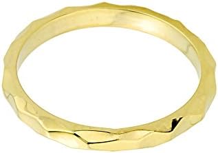 Solid 10k Yellow Gold Spike Band Baby Ring, Size 1.5