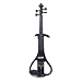 Cecilio 4/4CEVN-4BK Solid Wood Black Metallic Electric/Silent Violin with Ebony Fittings in Style 4 (Full Size)