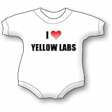 I Love Yellow Labs Baby Ultrasoft Onesie
