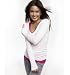 Ladies' Sheer Rib Long Sleeve V-Neck T-Shirt