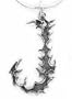 GOTHIC Letter Initial J Sterling Silver Charm Pendant