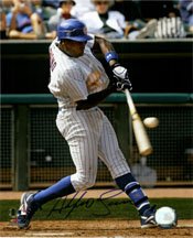 Signed Soriano, Alfonso (Chicago Cubs) 8x10 Photo