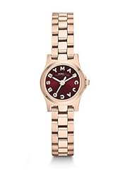 Marc By Marc Jacobs Rose Goldtone Stainless Steel Logo Watch - Rose Gold-maroon