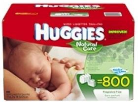 Huggies Natural Care Baby Wipes Hypoallergenic Fragrance Free 800 ct.
