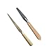 COMIART 2pcs Wooden Handle Craft Art Tools Set Fettling Knife for Pottery Sculpting Ceramic Polymer Clay Carving Modeling