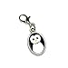 Graphics and More Penguin - Black and White Antiqued Bracelet Pendant Zipper Pull Oval Charm with Lobster Clasp