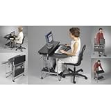 Review Stacks and Stacks  / Collapsible Computer Desk, Collapsible unit designed for people on the go. (Black and Silver) (29 1/2