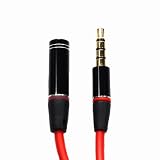 Red 3,5 mm F / M 1.3m Verlängerung Audio Kabel f   Dr. Dre Kopfhörer Monster Beats Studio-Monster Solo HD (Rot) 1,2 m