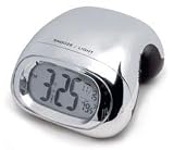 CHROME ALARM CHROME CLOCK WITH BLUE LITE
