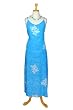 LONG BLUE HIBISCUS SUMMER DRESS