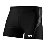 TYR Men's Boxer: Black/Gray; LG