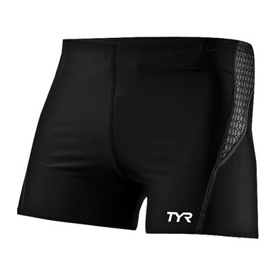 TYR Men's Boxer: Black/Gray; LG