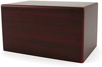 Pet Urn Handcrafted from MDF with a Cherry Finish Includes Free Liberty Microfiber Cleaning Cloth