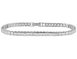 CRISLU 9.0 Carat Princess Cut Cubic Zirconia (CZ) Tennis Bracelet in Sterling Silver