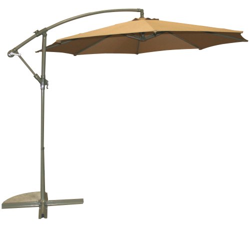Ace Evert Offset Umbrella 8074, 10 ft, Polyester, Khaki