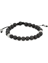 M.Cohen Hand made Designs Lava Stone and Sterling Silver Bracelet