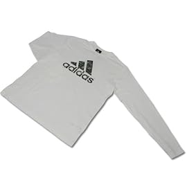 adidas アディダス BASICロンT 長袖Tシャツ K0796 264713 ランニングホワイト×ダークシェード