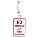 No Standing Anytime Parking Sign Belly Ring