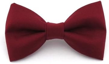 Big and Tall 5" X 2.5" Men Crimson Red Clip On Bow Tie