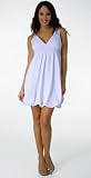 Sexy Short Sophisticated Fashionable Classic Sleeveless Babydoll Dress with BubbleHem from Hot Fash Dresses - BUBBLE DRESS White