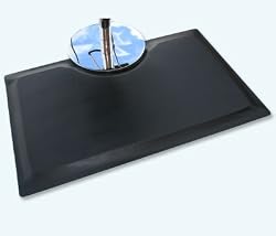 Rhino Multi-flex 3' X 5' Rectangle Beauty Salon Mat Black