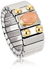 Nomination Damen-Ring Mittel Mit 1 in Koralle Rosa Ring gr&ouml;&szlig;e variabel 040120/010 Preisvergleich