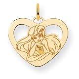 14k Disney Ariel Heart Charm - JewelryWeb