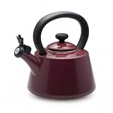Paula Deen 2-Quart Enamel On Steel Signature Tea Kettle- Red