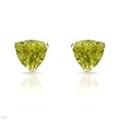 Heart Earrings With 1.50ctw Genuine Peridots Crafted in Yellow Gold Length 6mm