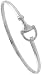 Sterling Silver 1/2 (13mm) Hunt Dee Snaffle Bit, 7 1/2 Bangle Bracelet