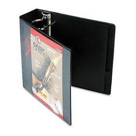 Recycled ClearVue EasyOpen Vinyl D-Ring Presentation Binder, 3 Capacity, Black