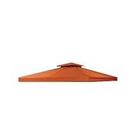 OPEN BOX - Garden Winds Signature Series 10 x 10 Two-Tiered Replacement Gazebo Canopy - TERRACOTTA