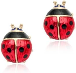 Fashion 18k gold plated lovely ladybug stud earrings jewelry jewellery for women gilrs