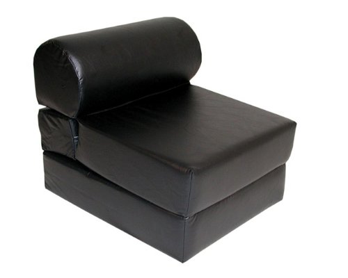 Jr. Twin Size Ebony Sofa Chair Sleeper Foam Furniture