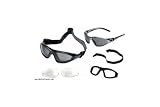 Body Specs BS-Twin Goggles/Sunglasses with Anti-Fog Interchangeable Lenses, Frame & Lens Choices: Black frame, Grey Lens (+ Clear lens)Body Specs BS-Twin Goggles/Sunglasses with Anti-Fog Interchangeable Lenses, Frame & Lens Choices: Black frame, Grey Lens (+ Clear lens) Model Black