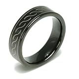 Black Tungsten Carbide Celtic Men