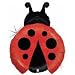 Adorable Red and Black Lady Bug 27" Mylar Balloon