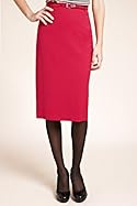  Knee Length Pencil Skirt with Belt