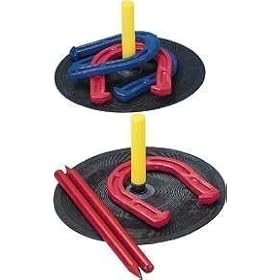 Click here to buy Horseshoes - Set - Indoor Outdoor Rubber  Vinyl - Sports Games.