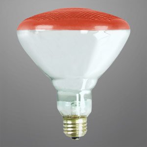 BR38 RED OUTDOOR FLOODLIGHT BULB 100 WATTS LONG LIFE RED LIGHT BULB SUPRA LIFE