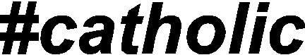 WHITE HASHTAG CATHOLIC LOGO VINYL DECAL STICKER